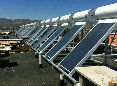 大同阳高保障房小区平板太阳能一体机中央热水系统工程
